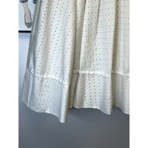 Brock Collection Sally Cotton-Blend Midi White Skirt SZ 4 - Picture 4 of 12